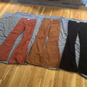 3 pair of Free People corduroy pants